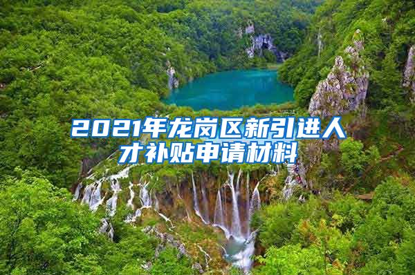 2021年龙岗区新引进人才补贴申请材料