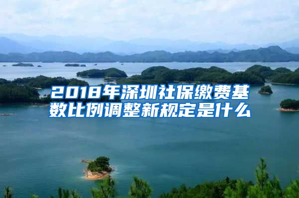 2018年深圳社保缴费基数比例调整新规定是什么