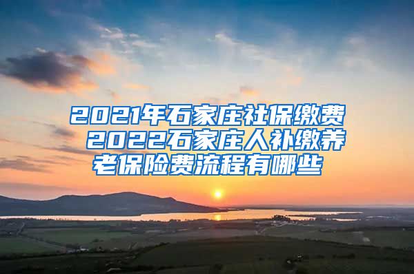 2021年石家庄社保缴费 2022石家庄人补缴养老保险费流程有哪些