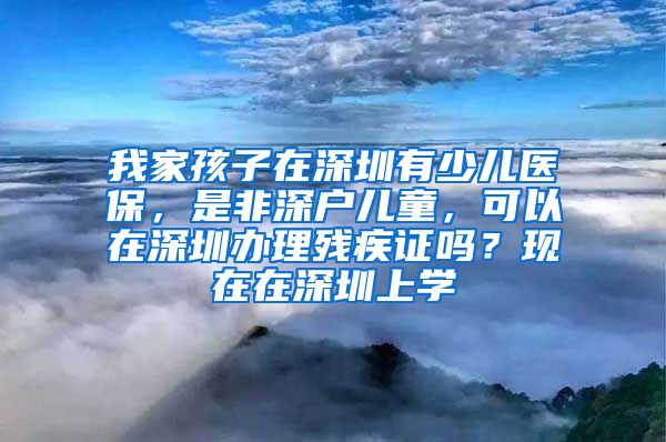 我家孩子在深圳有少儿医保，是非深户儿童，可以在深圳办理残疾证吗？现在在深圳上学