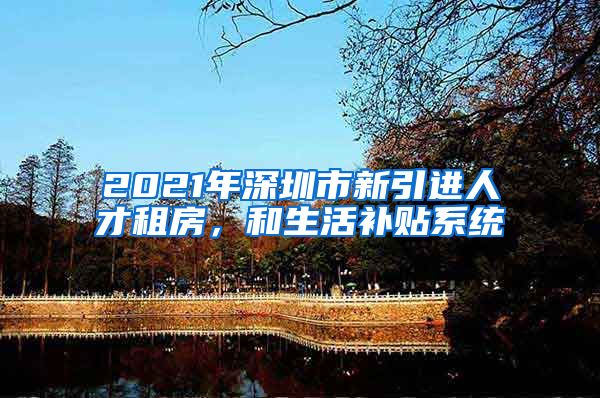 2021年深圳市新引进人才租房，和生活补贴系统