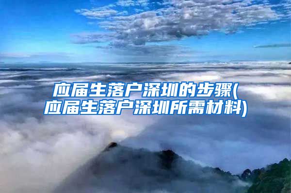 应届生落户深圳的步骤(应届生落户深圳所需材料)