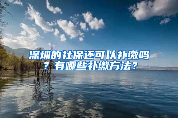 深圳的社保还可以补缴吗？有哪些补缴方法？