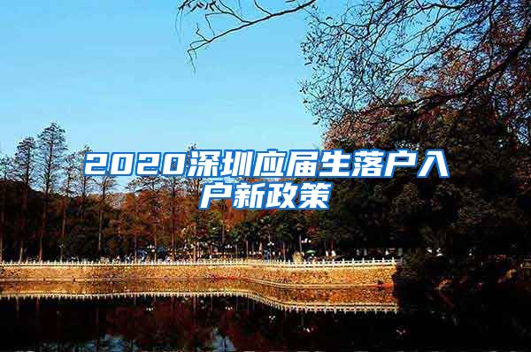 2020深圳应届生落户入户新政策