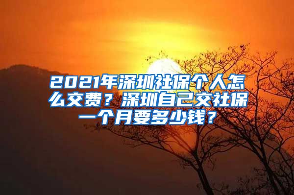 2021年深圳社保个人怎么交费？深圳自己交社保一个月要多少钱？