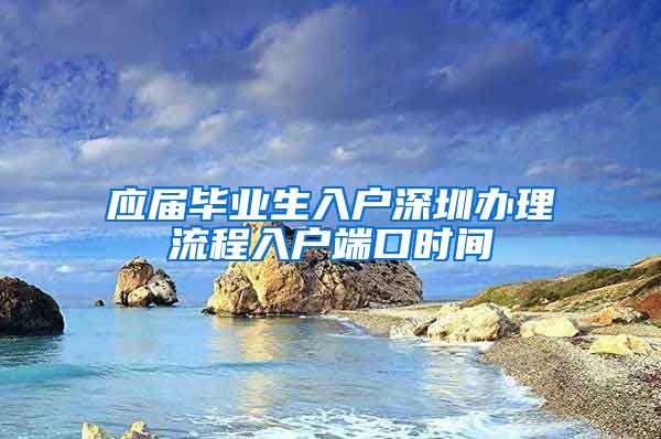 应届毕业生入户深圳办理流程入户端口时间