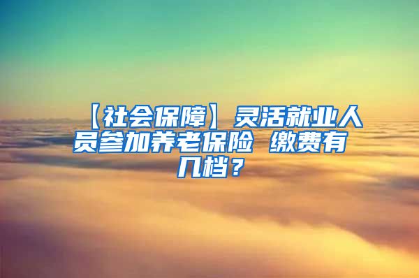 【社会保障】灵活就业人员参加养老保险 缴费有几档？