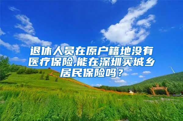 退休人员在原户籍地没有医疗保险,能在深圳买城乡居民保险吗？