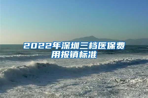 2022年深圳三档医保费用报销标准