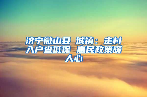 济宁微山县驩城镇：走村入户查低保 惠民政策暖人心