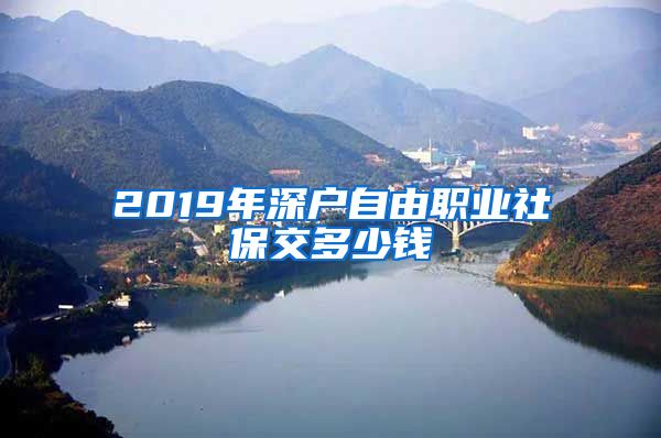 2019年深户自由职业社保交多少钱