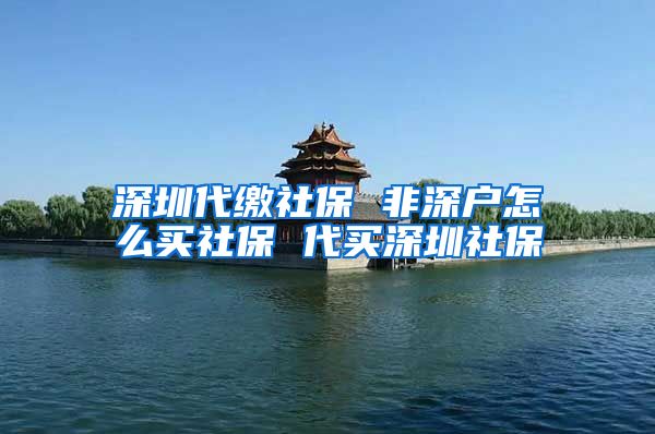 深圳代缴社保 非深户怎么买社保 代买深圳社保