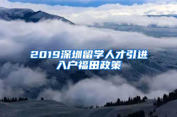 2019深圳留学人才引进入户福田政策