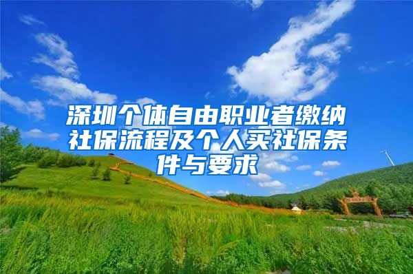 深圳个体自由职业者缴纳社保流程及个人买社保条件与要求