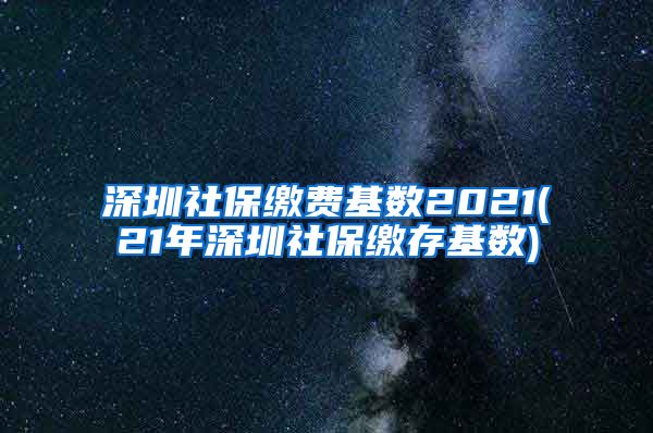 深圳社保缴费基数2021(21年深圳社保缴存基数)