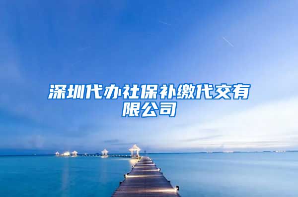 深圳代办社保补缴代交有限公司