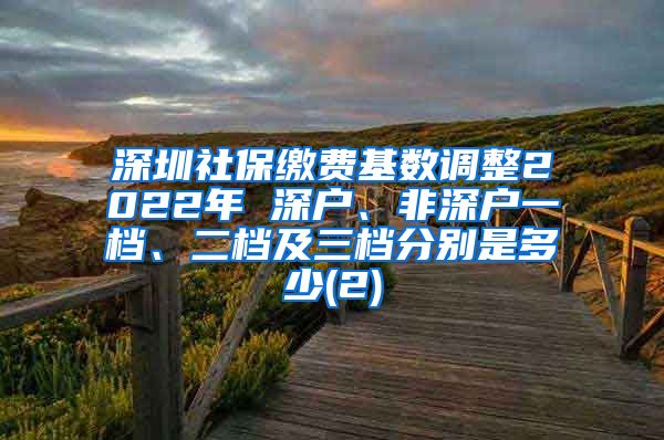 深圳社保缴费基数调整2022年 深户、非深户一档、二档及三档分别是多少(2)