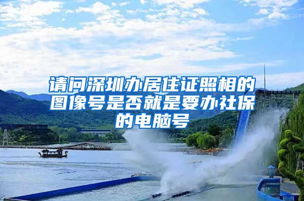 请问深圳办居住证照相的图像号是否就是要办社保的电脑号