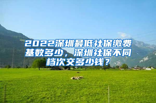 2022深圳最低社保缴费基数多少，深圳社保不同档次交多少钱？