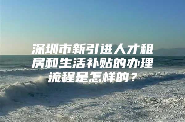 深圳市新引进人才租房和生活补贴的办理流程是怎样的？