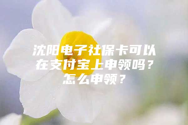 沈阳电子社保卡可以在支付宝上申领吗？怎么申领？