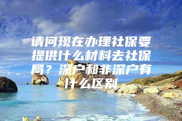 请问现在办理社保要提供什么材料去社保局？深户和非深户有什么区别