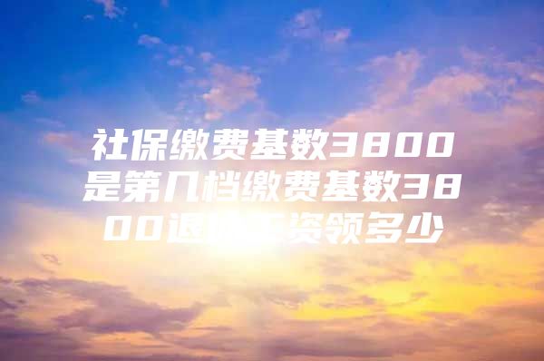 社保缴费基数3800是第几档缴费基数3800退休工资领多少