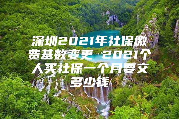 深圳2021年社保缴费基数变更 2021个人买社保一个月要交多少钱