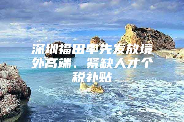 深圳福田率先发放境外高端、紧缺人才个税补贴