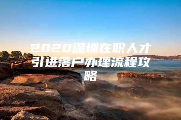 2020深圳在职人才引进落户办理流程攻略