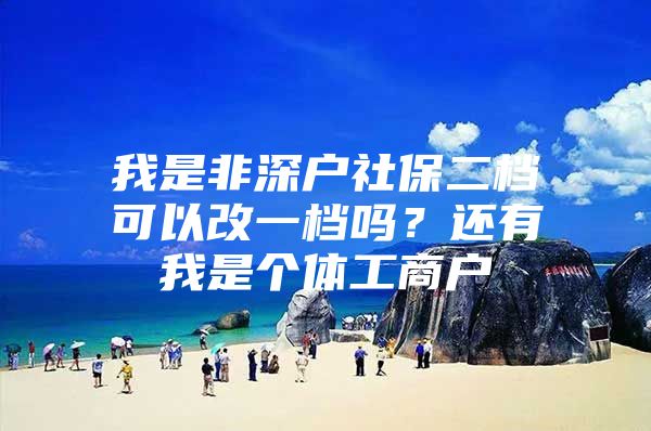 我是非深户社保二档可以改一档吗？还有我是个体工商户