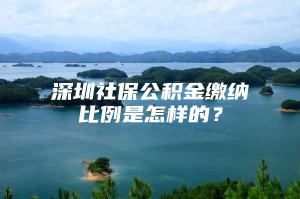 深圳社保公积金缴纳比例是怎样的？