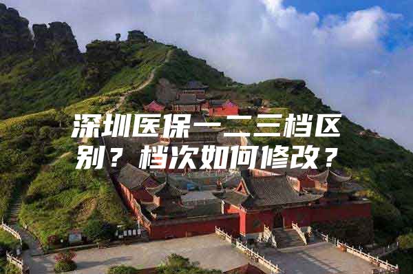 深圳医保一二三档区别？档次如何修改？