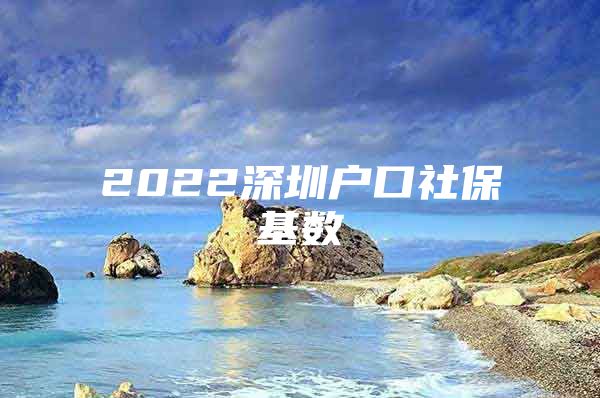 2022深圳户口社保基数