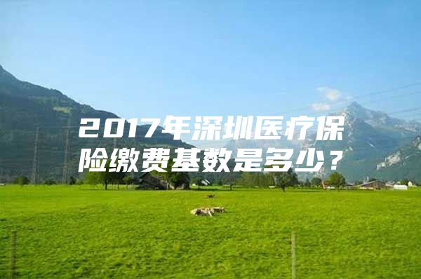 2017年深圳医疗保险缴费基数是多少？