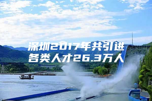 深圳2017年共引进各类人才26.3万人