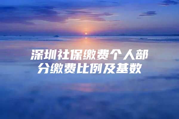 深圳社保缴费个人部分缴费比例及基数