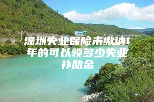 深圳失业保险未缴纳1年的可以领多少失业补助金