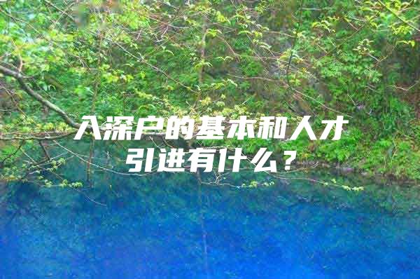 入深户的基本和人才引进有什么？