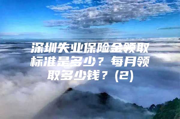 深圳失业保险金领取标准是多少？每月领取多少钱？(2)