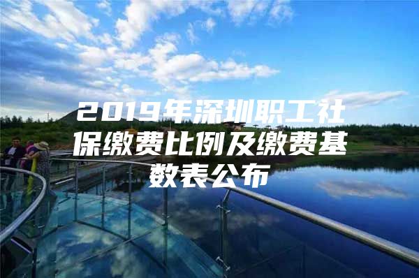 2019年深圳职工社保缴费比例及缴费基数表公布