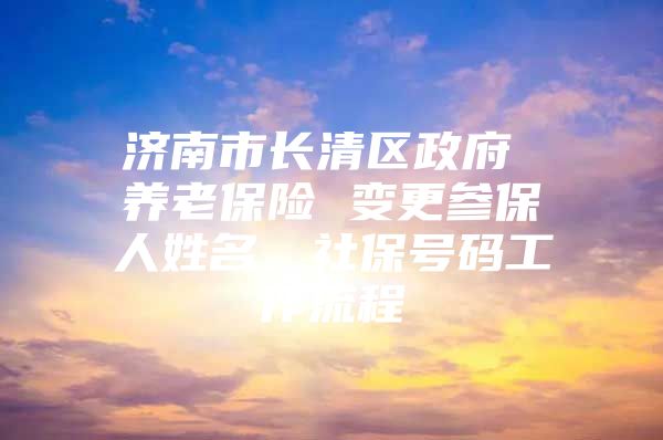 济南市长清区政府 养老保险 变更参保人姓名、社保号码工作流程