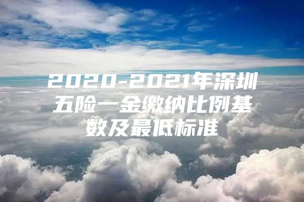 2020-2021年深圳五险一金缴纳比例基数及最低标准