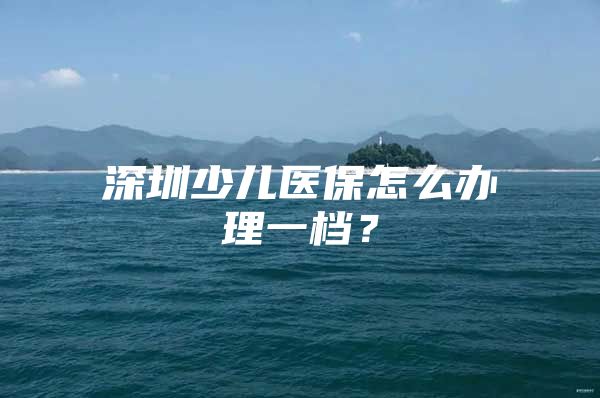 深圳少儿医保怎么办理一档？