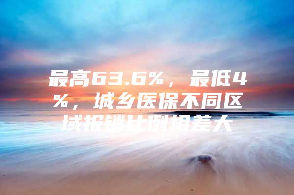 最高63.6%，最低4%，城乡医保不同区域报销比例相差大