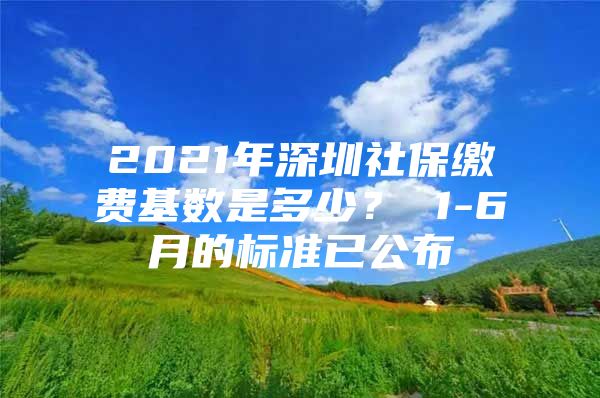 2021年深圳社保缴费基数是多少？ 1-6月的标准已公布